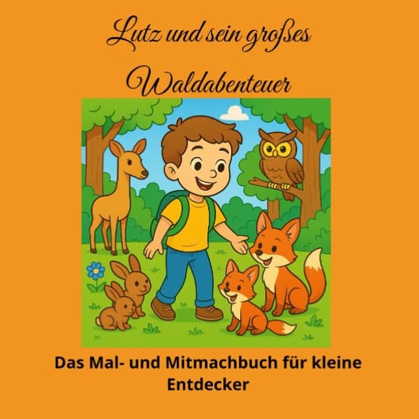 Lutz und sein großes Waldabenteuer: Das Malbuch für kleine Entdecker