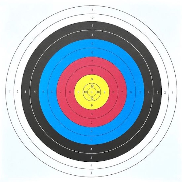 Papier-Zielscheiben 60×60 cm – 10er Pack