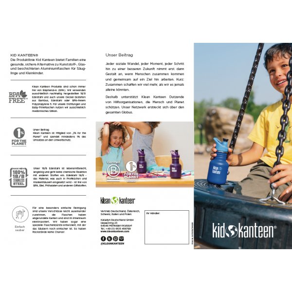 Klean Kanteen Kid Endverbraucher Flyer