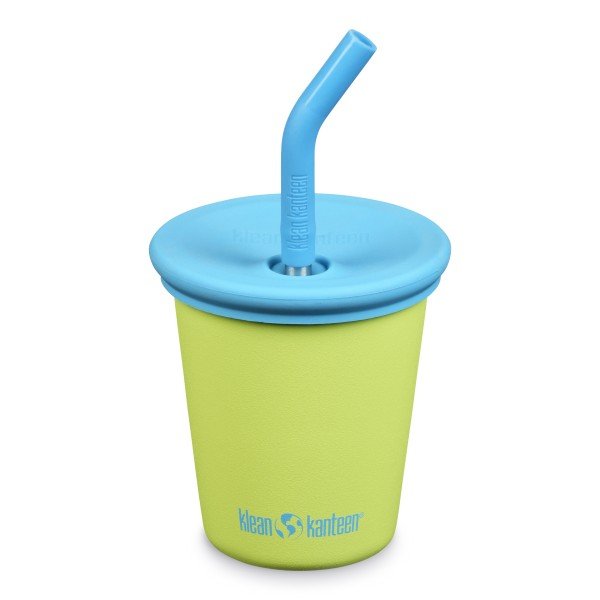 Klean Kanteen Kid Steel Cup 296 ml mit Straw Lid | Kinder-Trinkbecher mit Strohhalm
