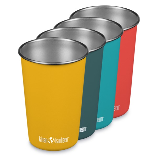 Klean Kanteen Pint Cup 473 ml 4er-Pack ES | Großer Edelstahl-Bechersatz