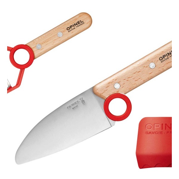 Opinel LE PETIT CHEF Kinder Küchen-Set, rot 3-teilig bei Survivalfreunde.de