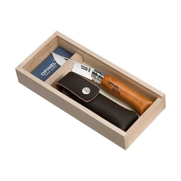 Opinel No 08 Taschenmesser mit Etui, Carbon