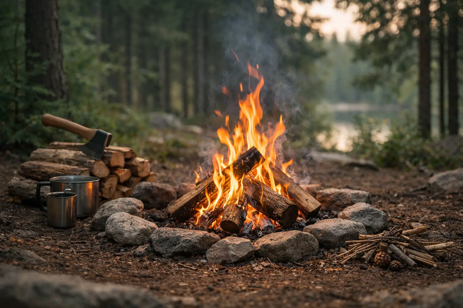 Mehr über den Artikel erfahren Lagerfeuer sicher im Wald machen – so geht’s