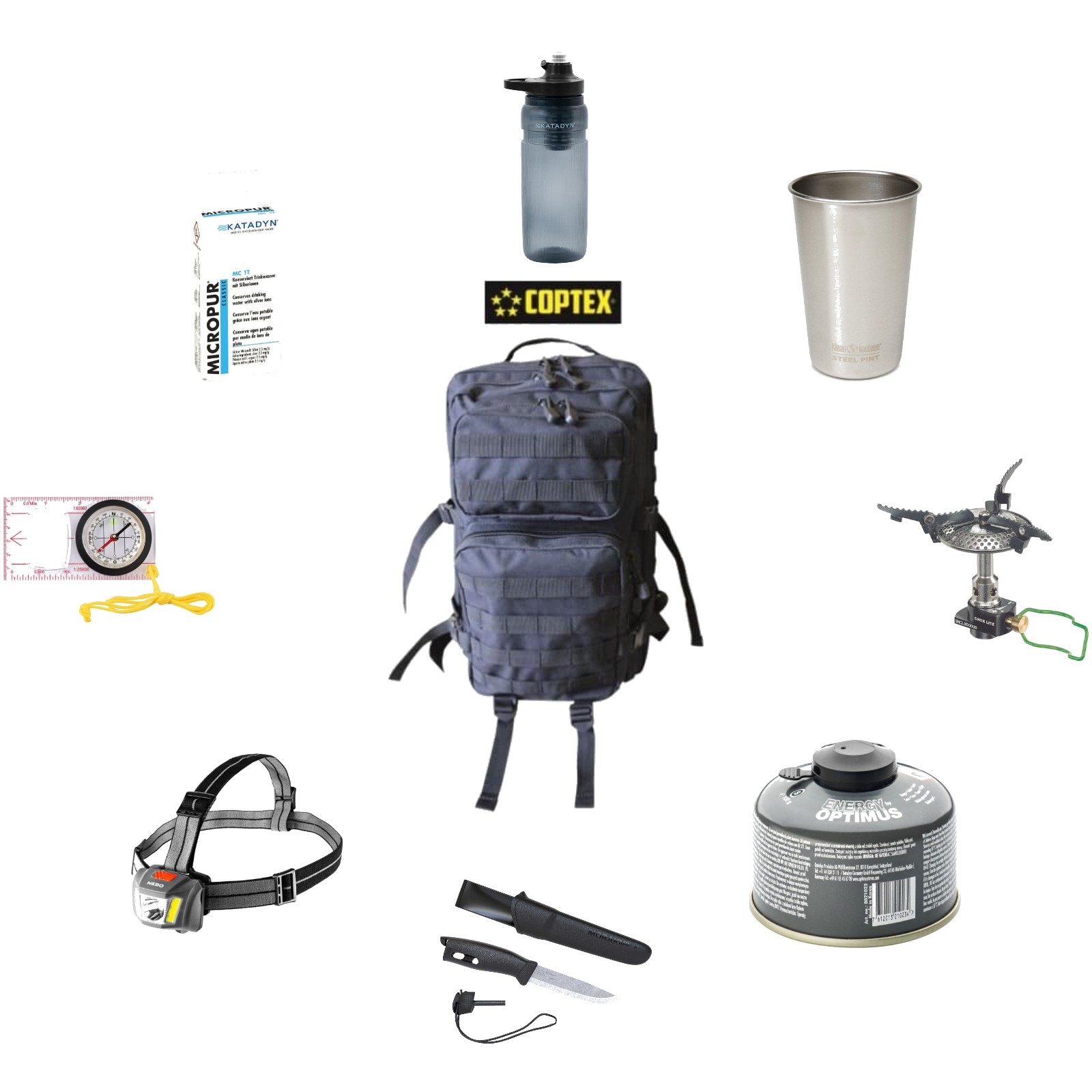 Fluchtrucksack Basic – fertig gepackt